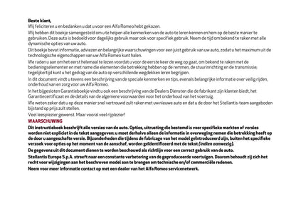 2026 Alfa Romeo Giulia Gebruikershandleiding | Nederlands