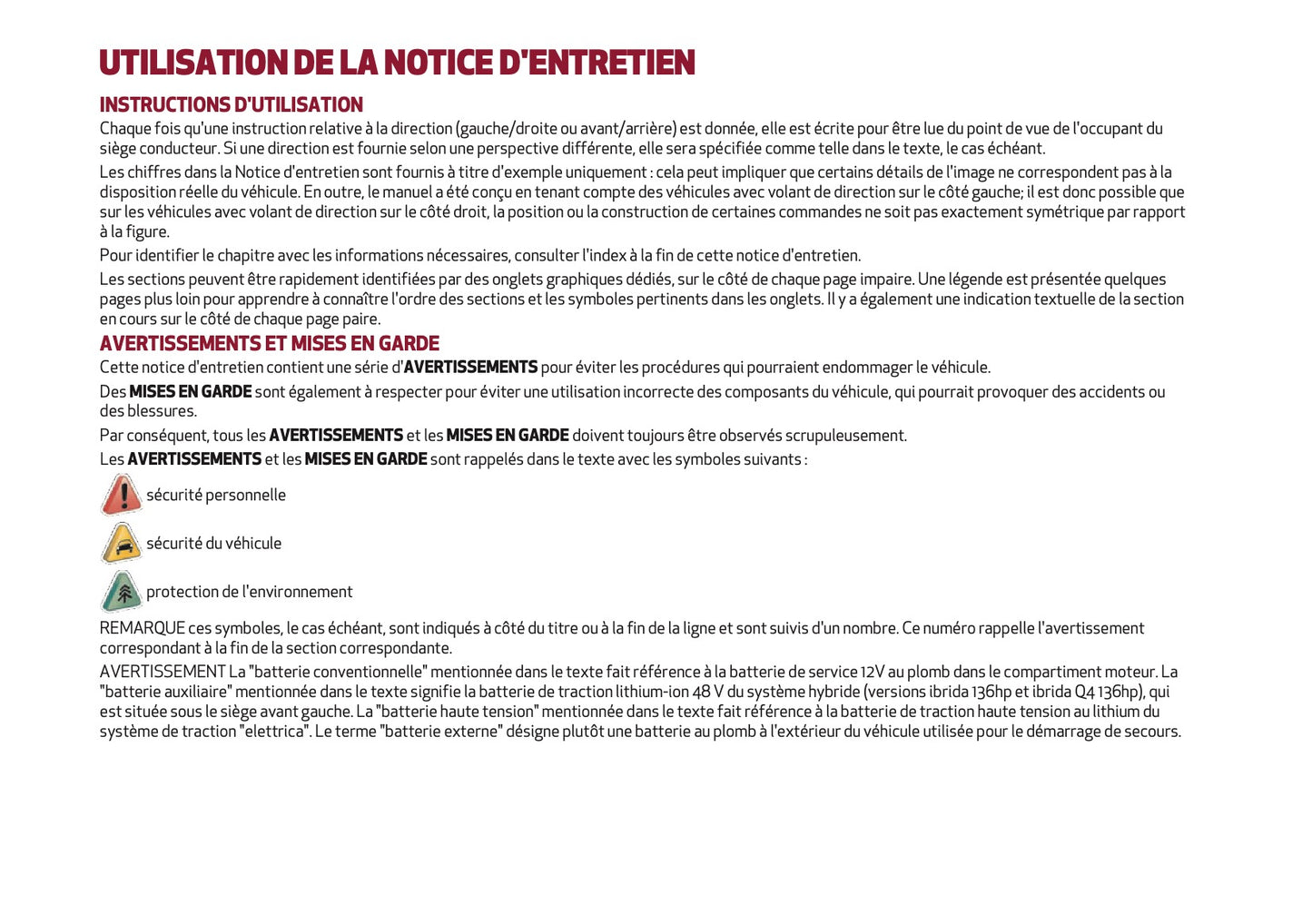 2025 Alfa Romeo Junior Owner's Manual | French