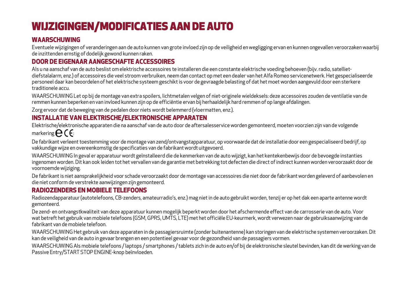 2026 Alfa Romeo Junior Gebruikershandleiding | Nederlands