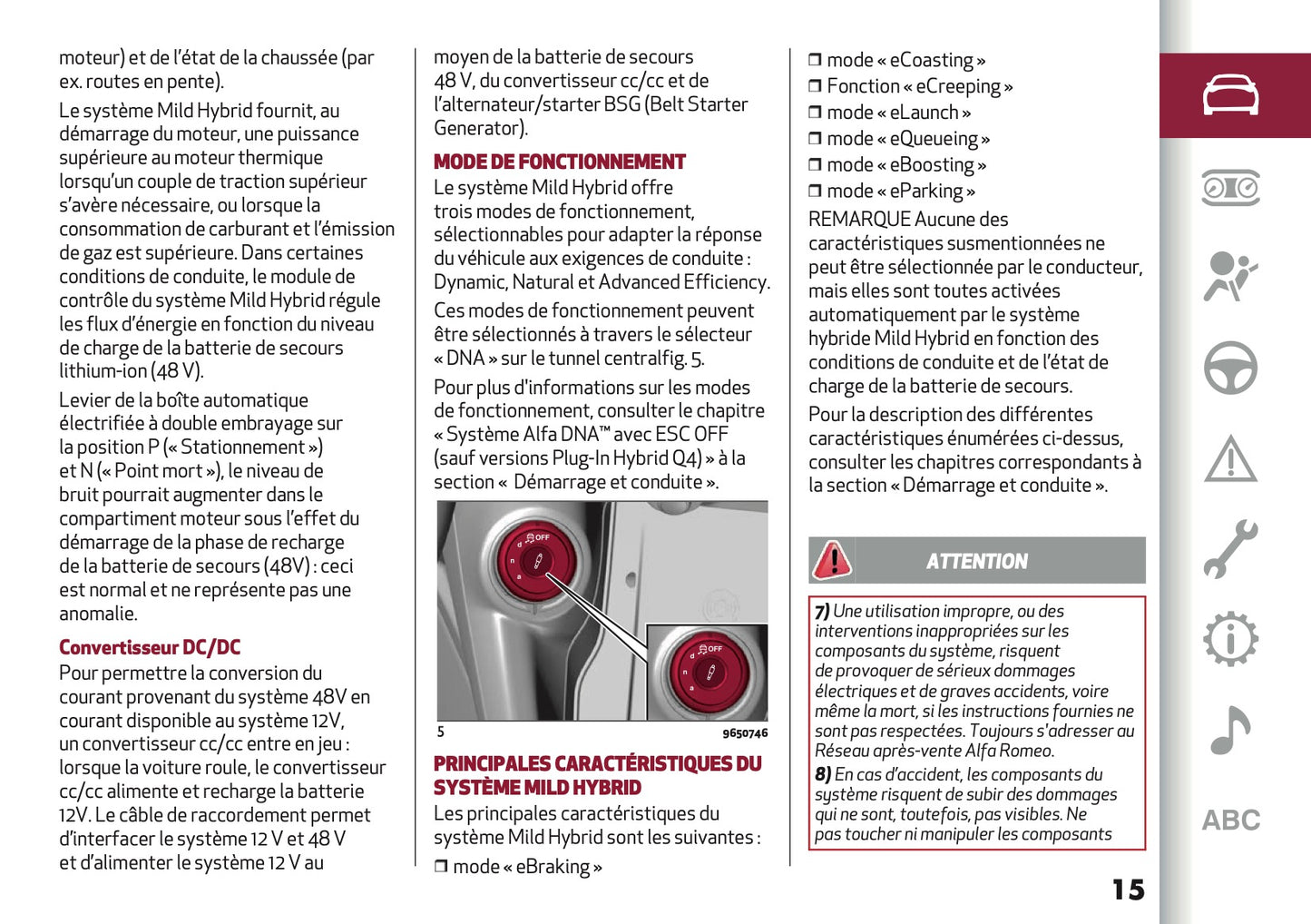 2024-2025 Alfa Romeo Tonale Owner's Manual | French