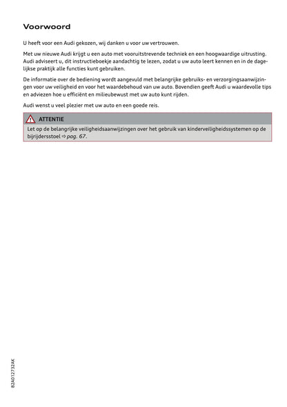 2022-2023 Audi A1 Owner's Manual | Dutch