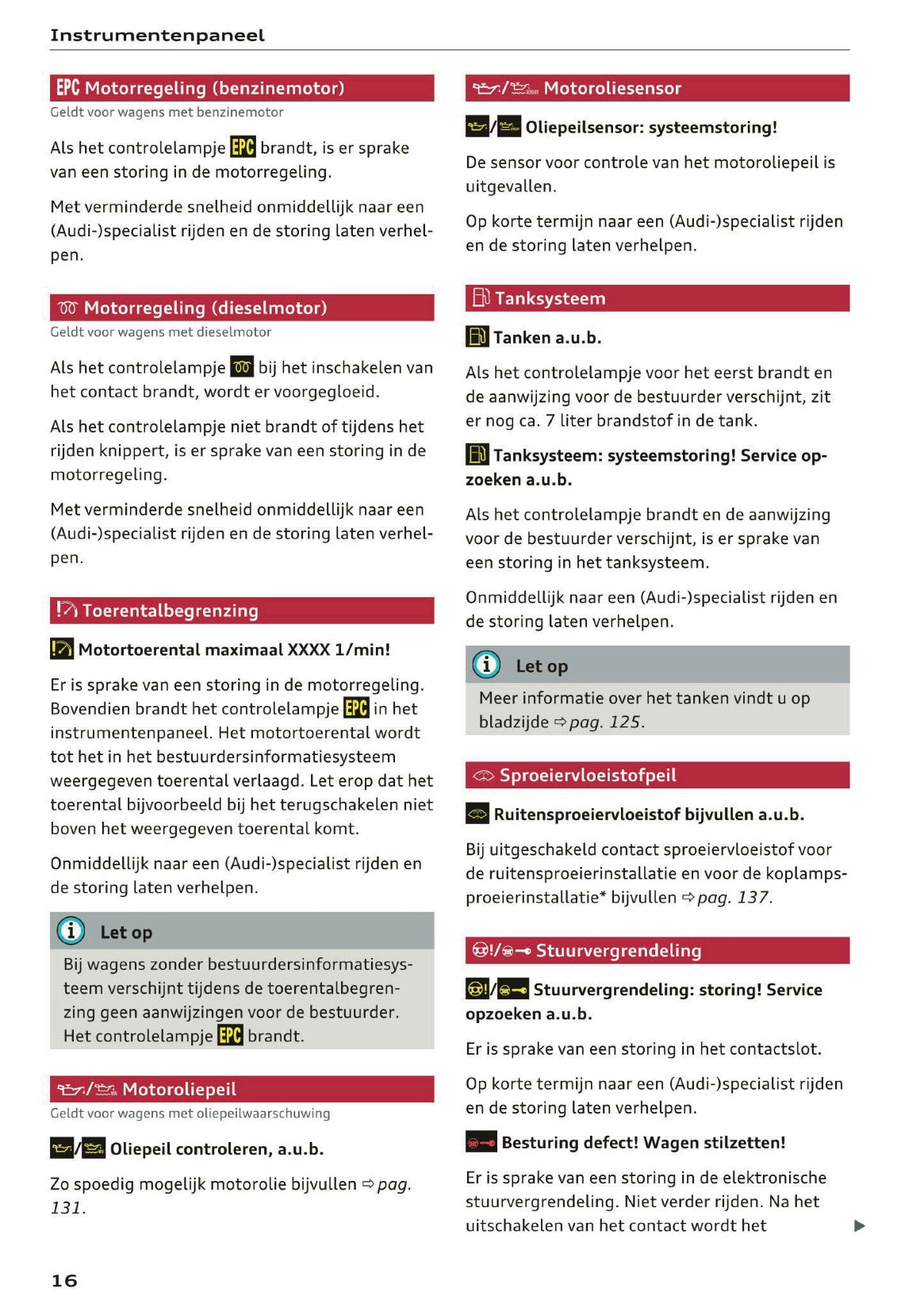 2017-2018 Audi A1/S1 Owner's Manual | Dutch