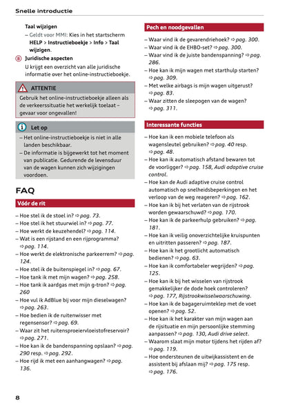 2021-2022 Audi A4 Gebruikershandleiding | Nederlands