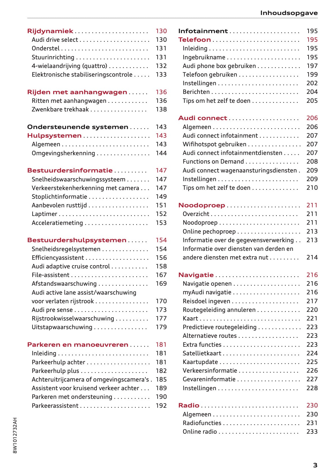 2021-2022 Audi A4 Gebruikershandleiding | Nederlands