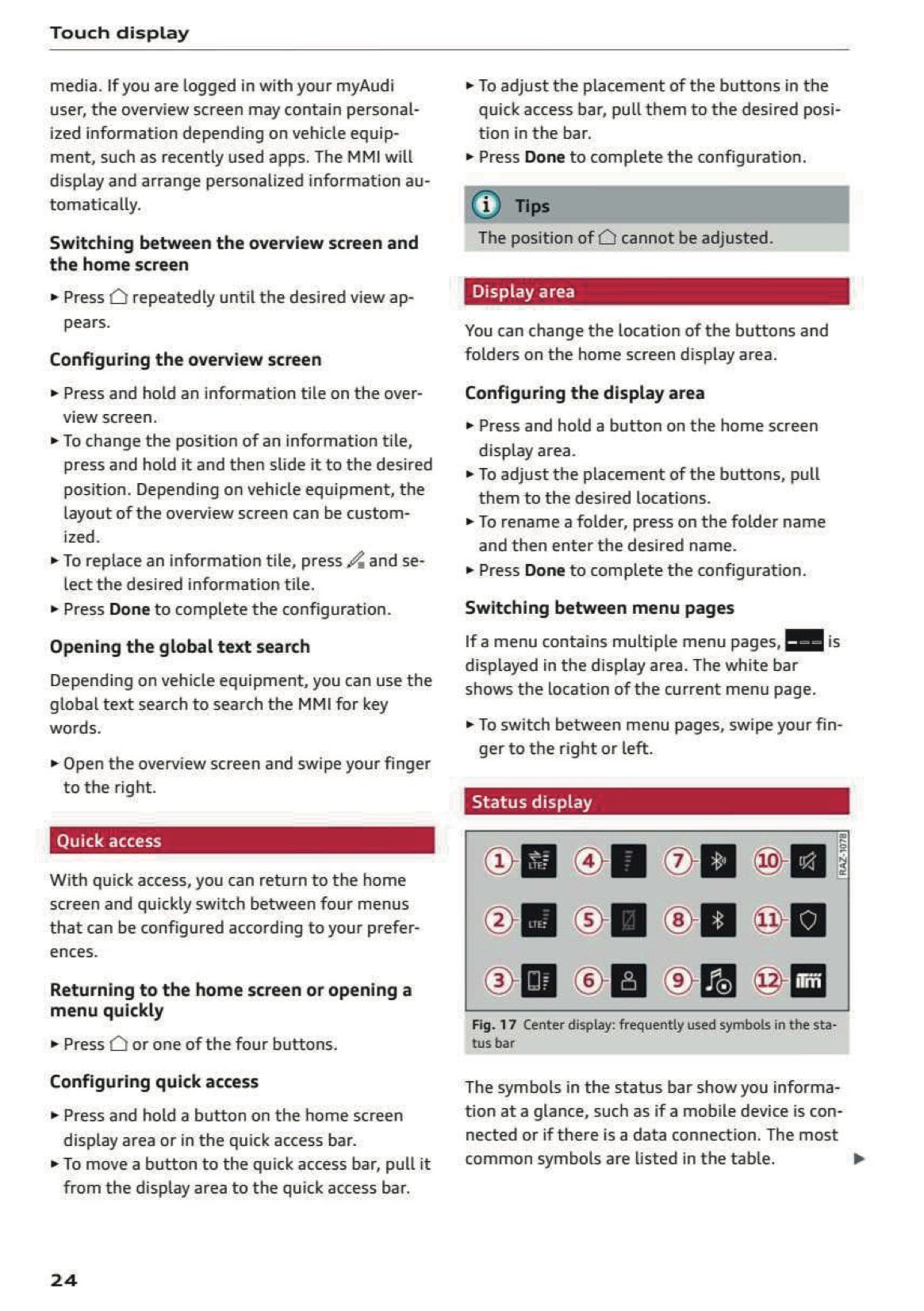 2024 Audi A4 Owner's Manual | English US