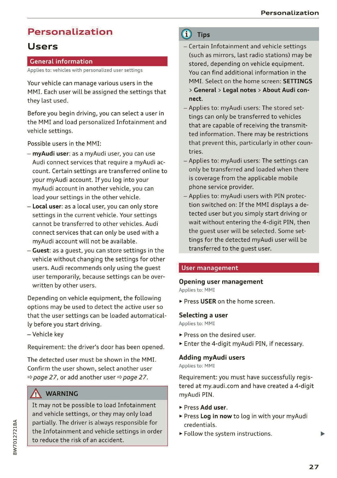 2020 Audi A5 Owner's Manual | English US