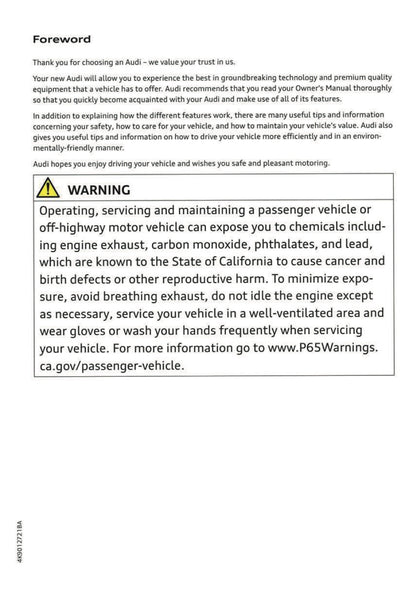 2024 Audi A7 Owner's Manual | English US