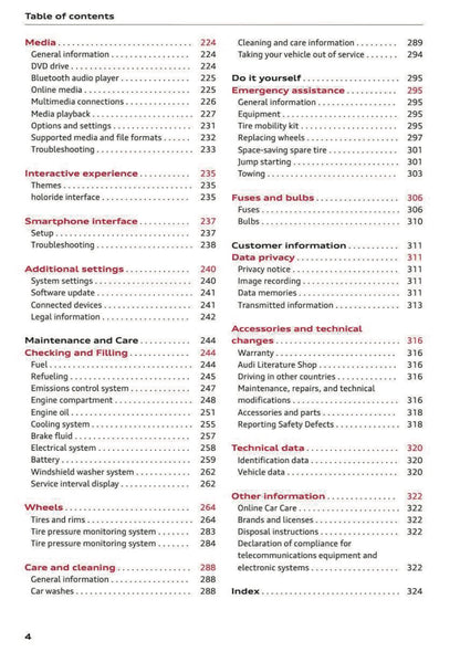 2024 Audi A7 Owner's Manual | English US