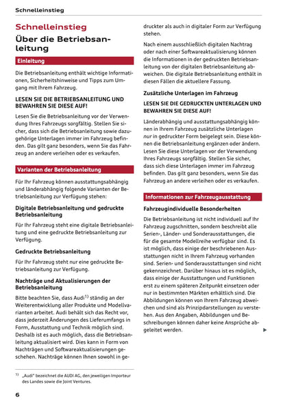 2026 Audi Q3 Owner's Manual | German