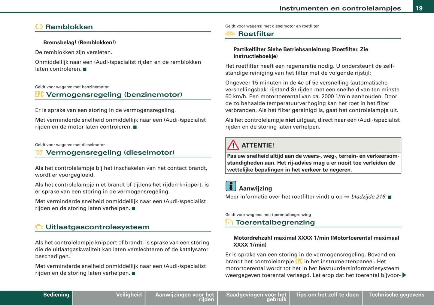 2009 Audi Q5 Gebruikershandleiding | Nederlands