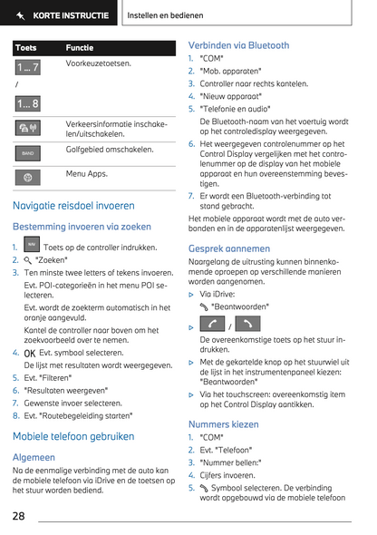 2023 BMW 1 Series Owner's Manual | Dutch