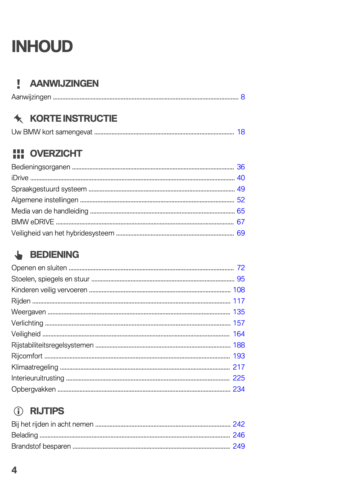 2018-2019 BMW 2 Series Active Tourer Plug-in-Hybrid Owner's Manual | Dutch