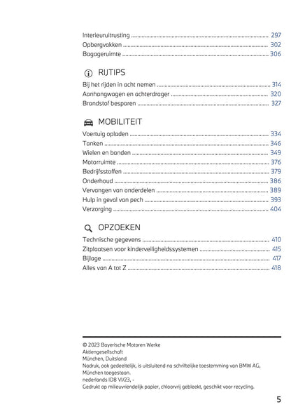 2023 BMW 3 Series Touring Plug-in-Hybrid Owner's Manual | Dutch
