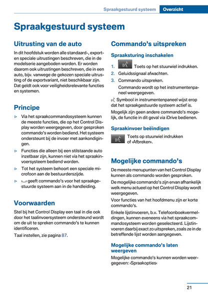 2012 BMW 5 Series Owner's Manual | Dutch