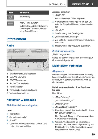 2018 BMW 5 Series Touring Owner's Manual | German