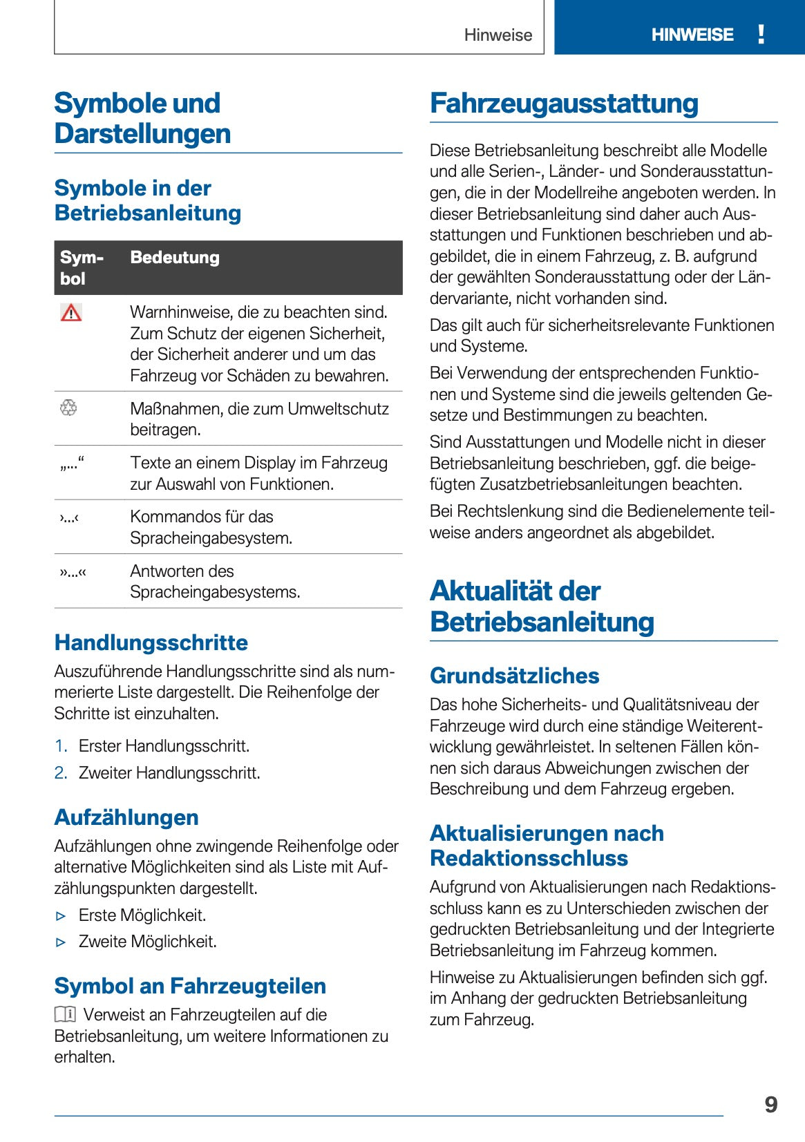 2018 BMW 5 Series Touring Owner's Manual | German