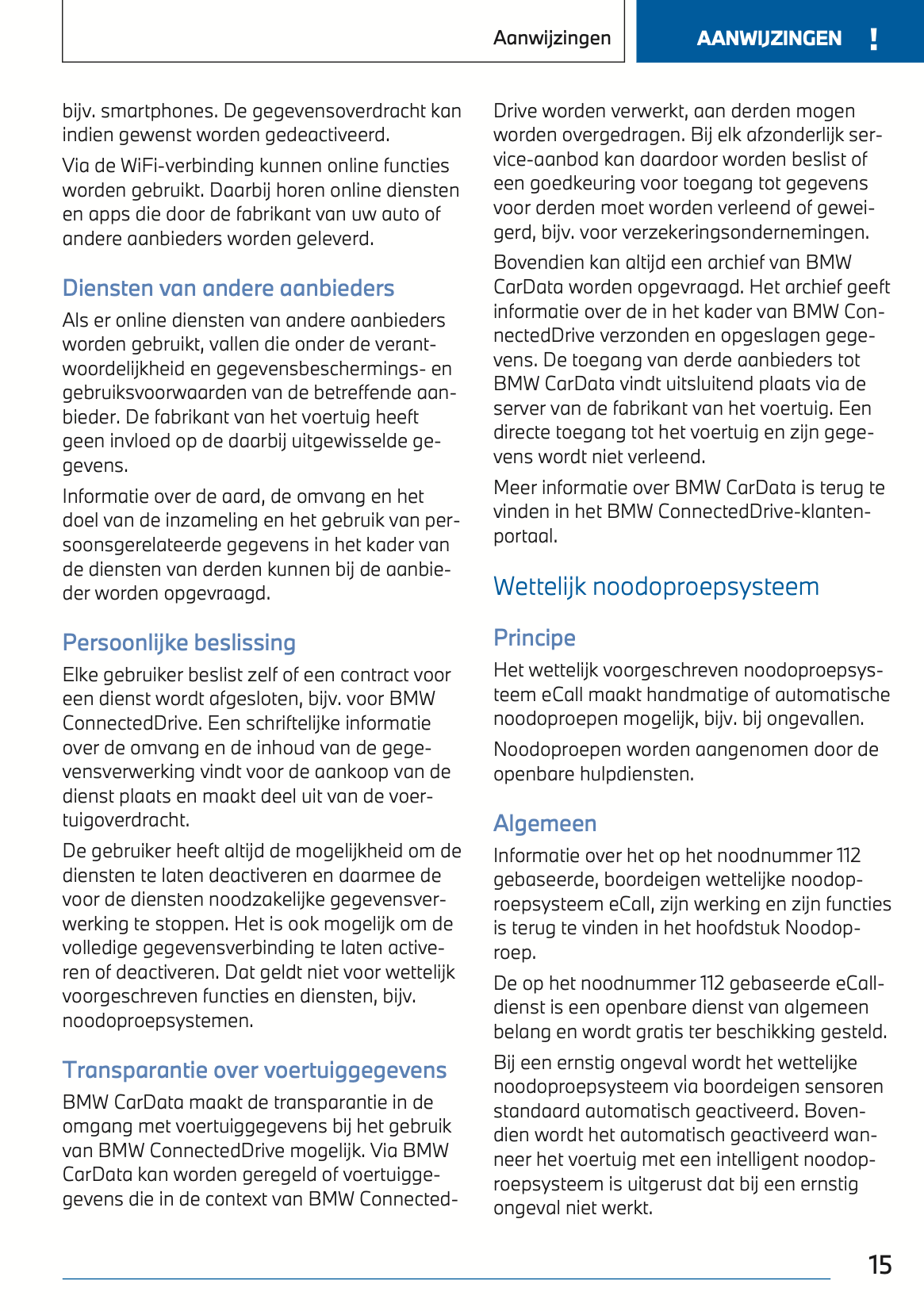 2022 BMW 3 Serie Owner's Manual | Dutch