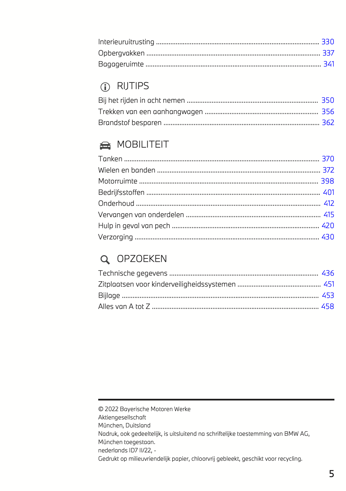 2022 BMW 3 Serie Owner's Manual | Dutch