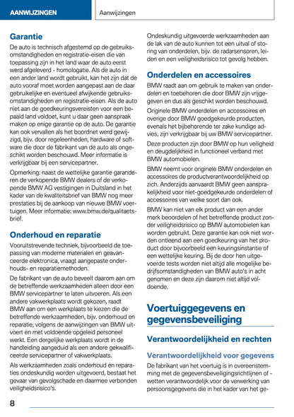 2021-2022 BMW X1 Owner's Manual | Dutch