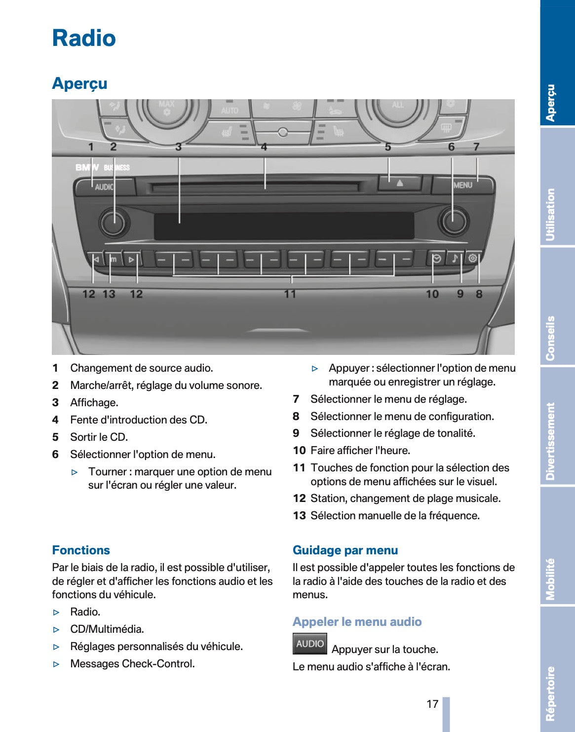 2011 BMW X3 Manuel du propriétaire | Français