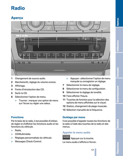 2011 BMW X3 Manuel du propriétaire | Français