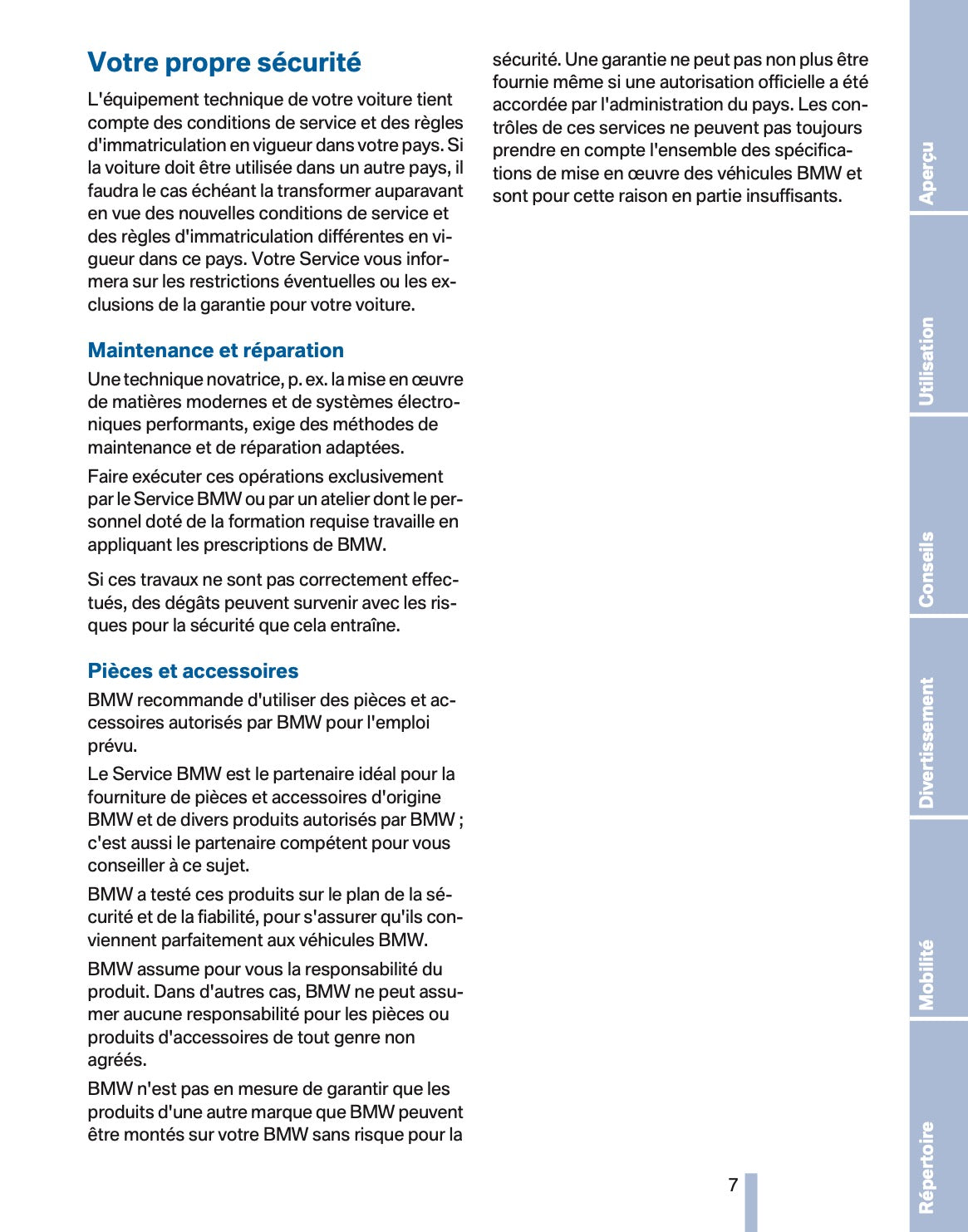 2011 BMW X3 Manuel du propriétaire | Français