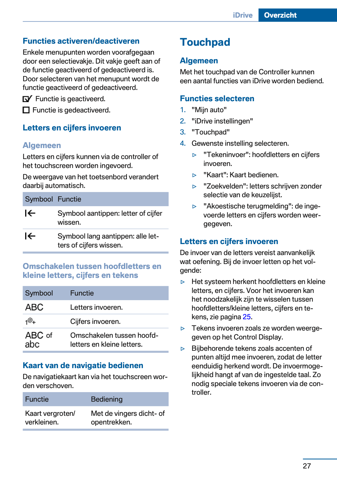 2017-2018 BMW X3 Owner's Manual | Dutch