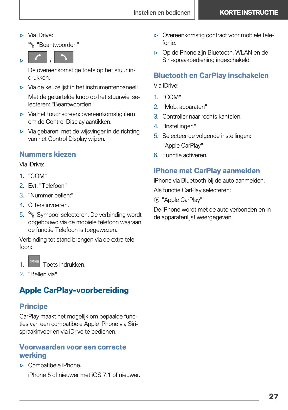 2020 BMW X3 Plug-in-Hybrid Owner's Manual | Dutch