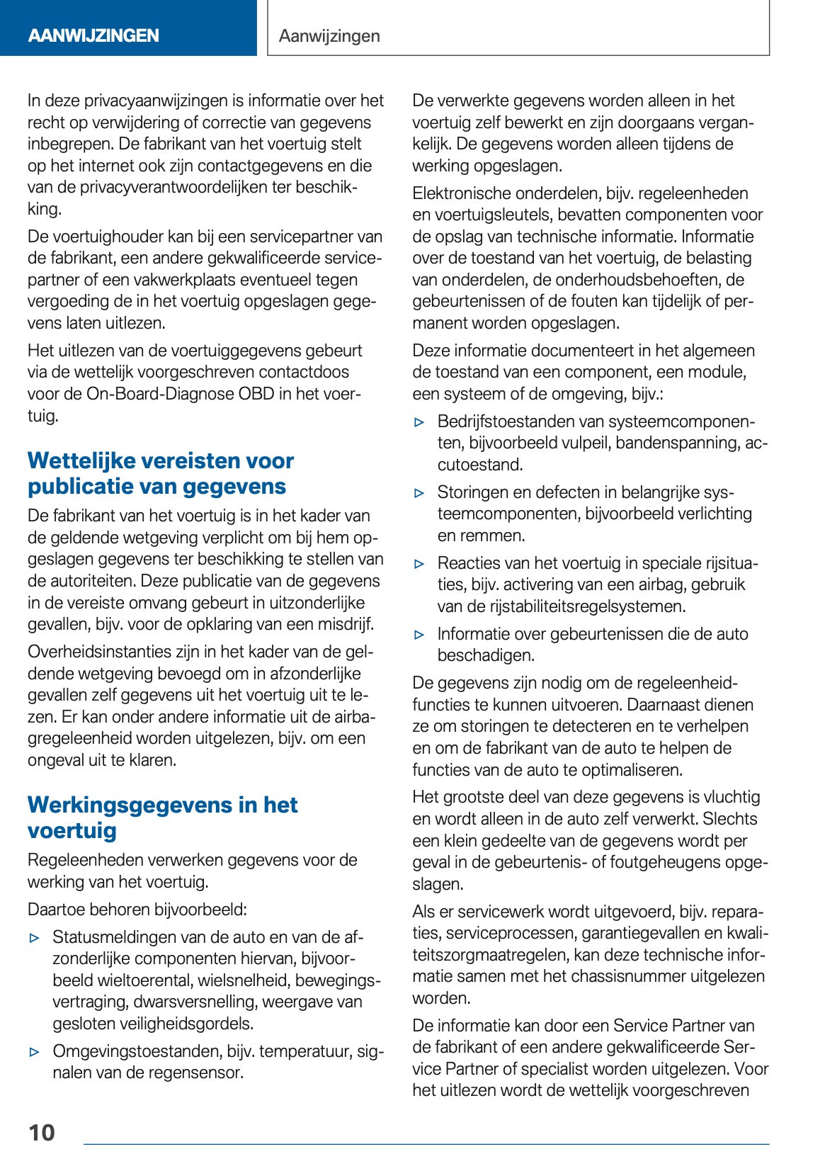 2020 BMW X3 Plug-in-Hybrid Owner's Manual | Dutch