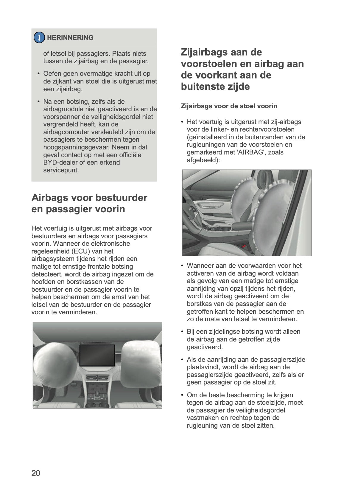 2024-2026 BYD SEAL U DM-i Owner's Manual | Dutch