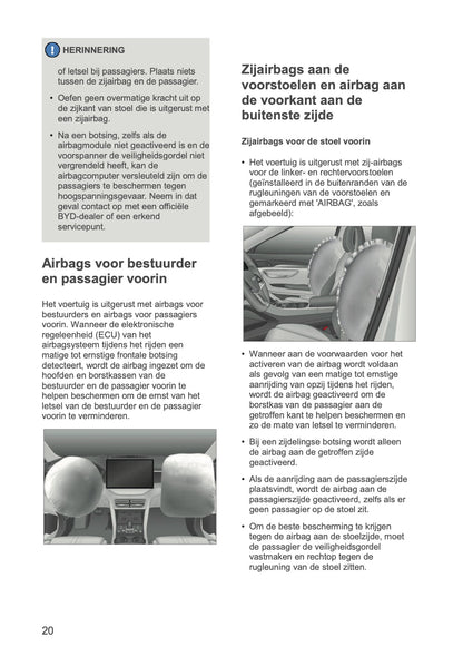 2024-2026 BYD SEAL U DM-i Owner's Manual | Dutch