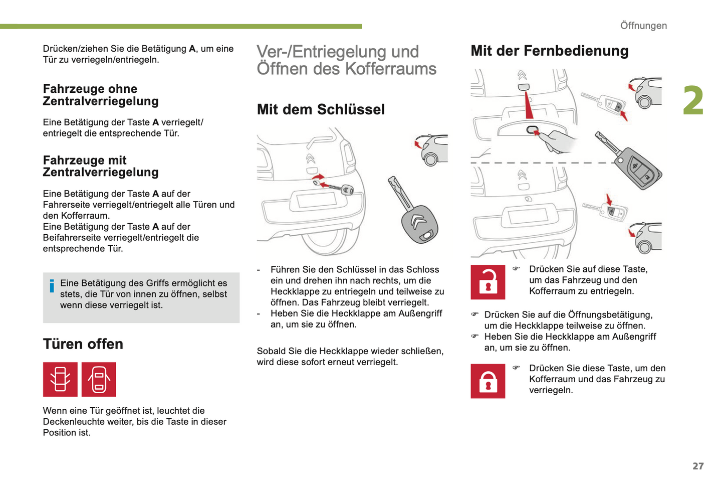 2018-2022 Citroën C1 Bedienungsanleitung | Deutsch