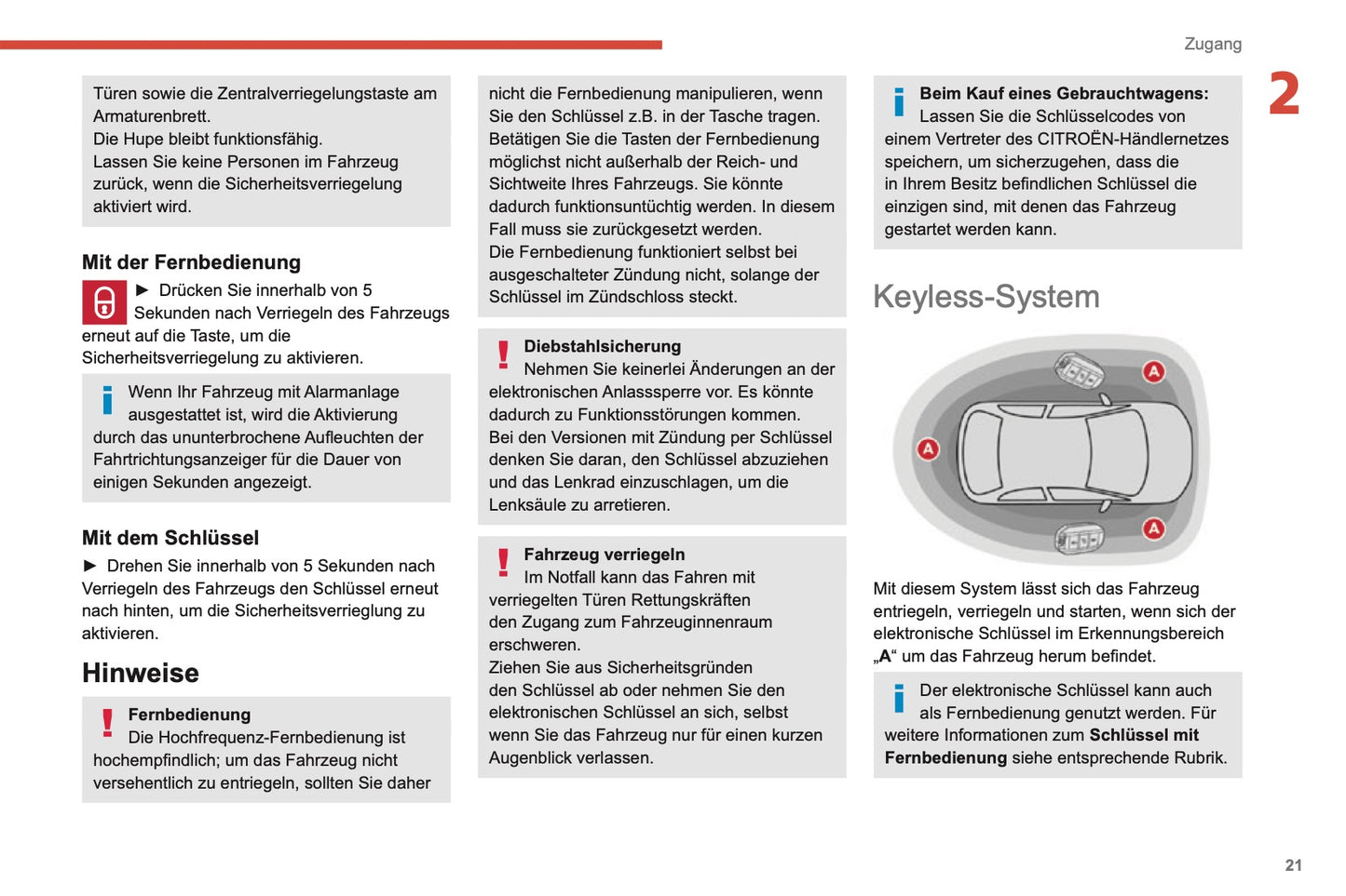 2019-2021 Citroën C4 Cactus Owner's Manual | German