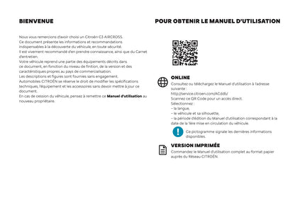 2026 Citroën C5 Aircross Owner's Manual | French