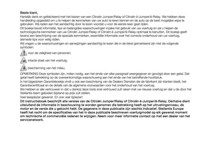 2025 Citroën Jumper/Relay Owner's Manual | Dutch