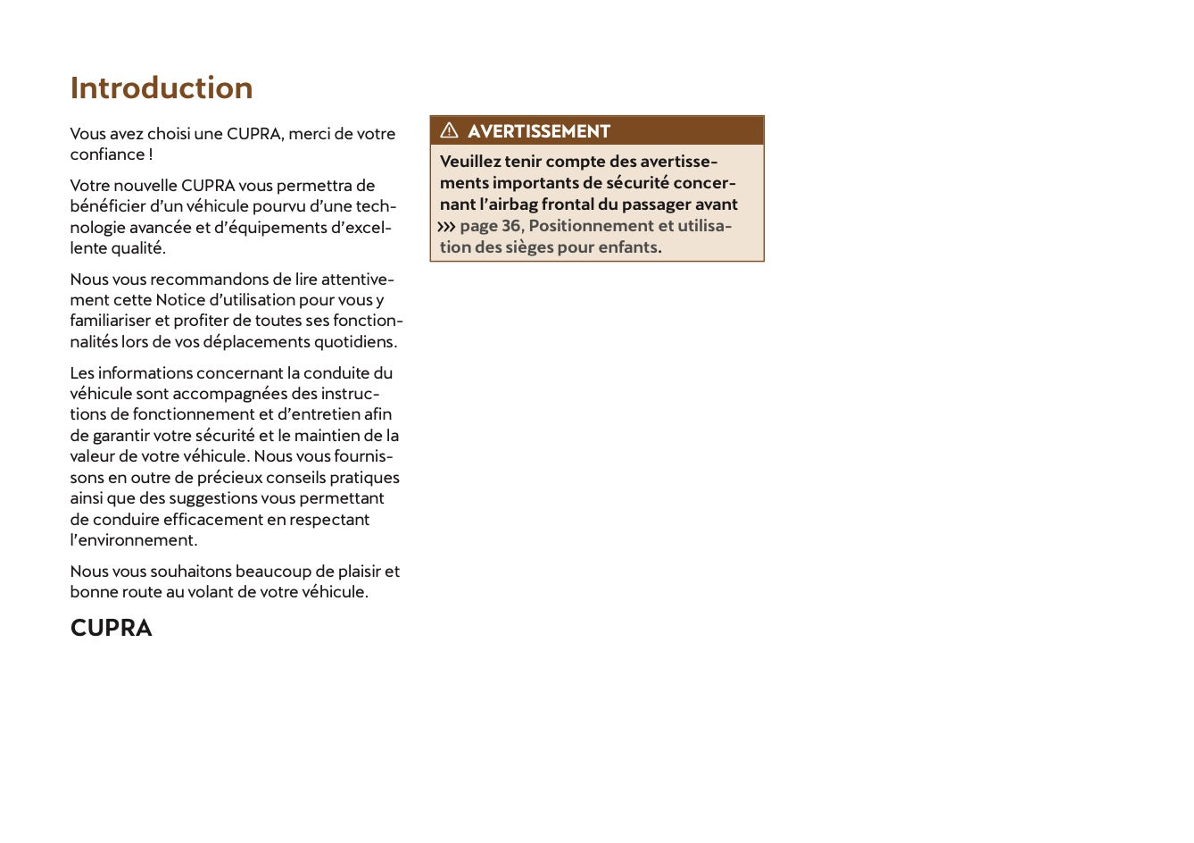 2022 Cupra Ateca Owner's Manual | French