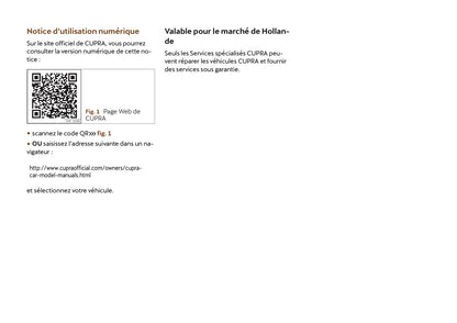 2022 Cupra Ateca Owner's Manual | French