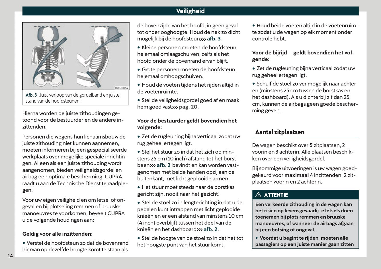 2021 Cupra Ateca Owner's Manual | Dutch