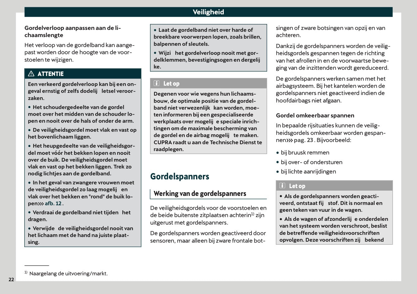 2021 Cupra Ateca Owner's Manual | Dutch