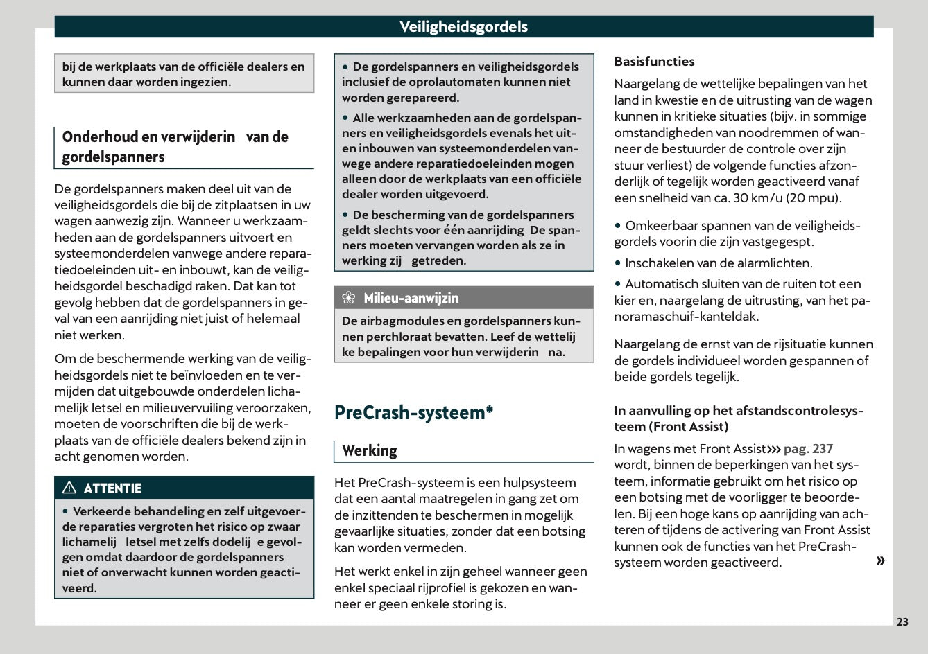 2021 Cupra Ateca Owner's Manual | Dutch