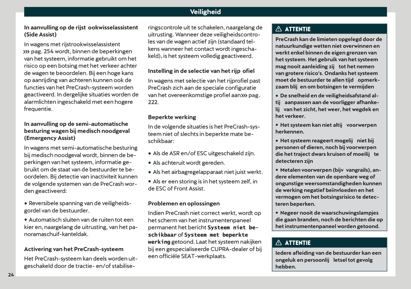 2021 Cupra Ateca Owner's Manual | Dutch