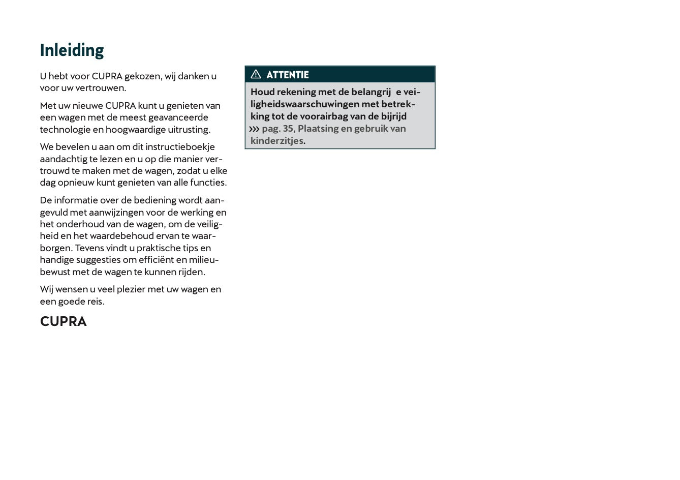 2020-2021 Cupra Formentor Owner's Manual | Dutch