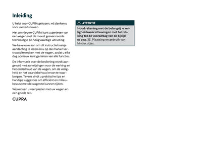 2020-2021 Cupra Formentor Owner's Manual | Dutch