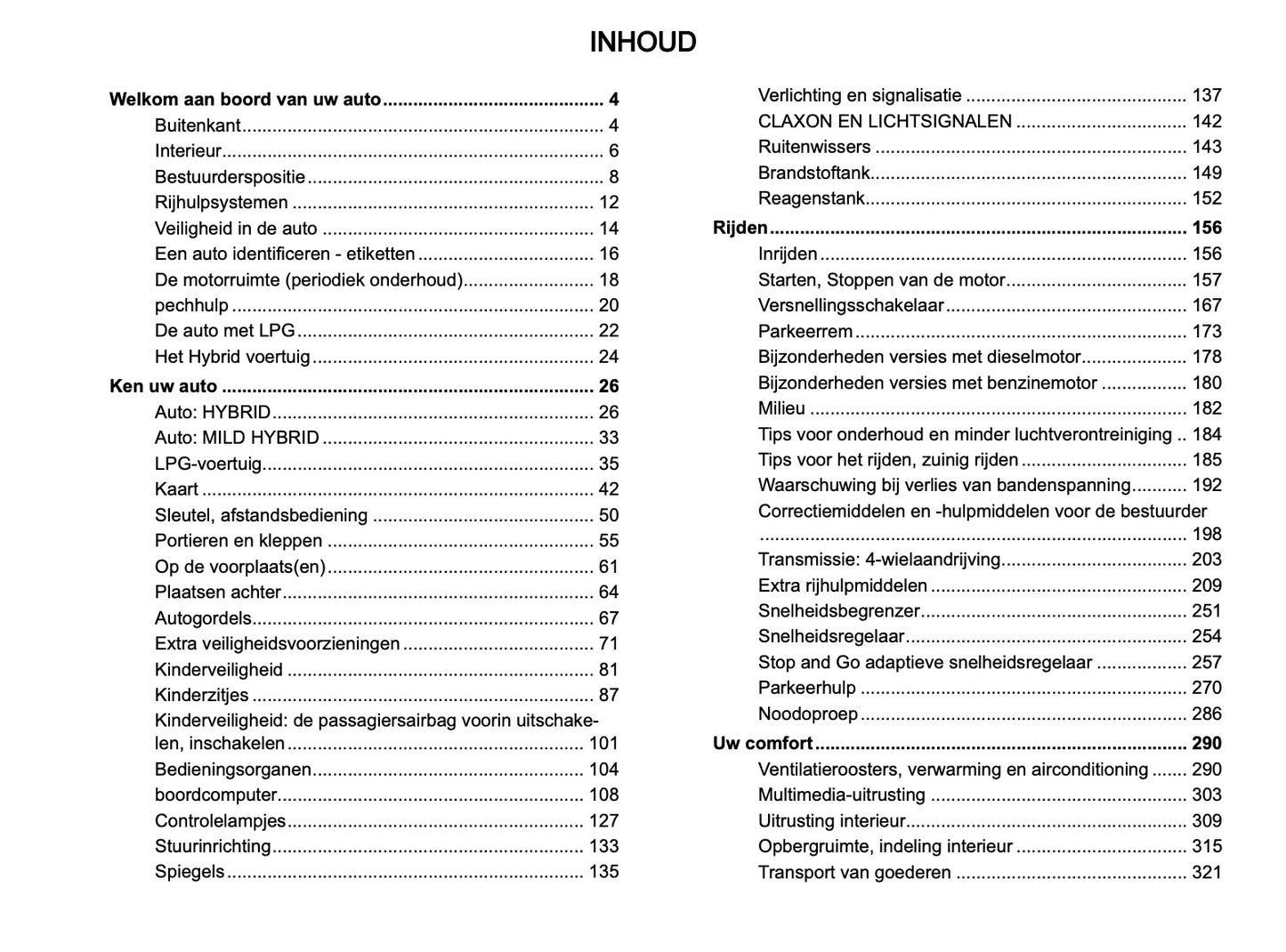 2025-2026 Dacia Duster Owner's Manual | Dutch