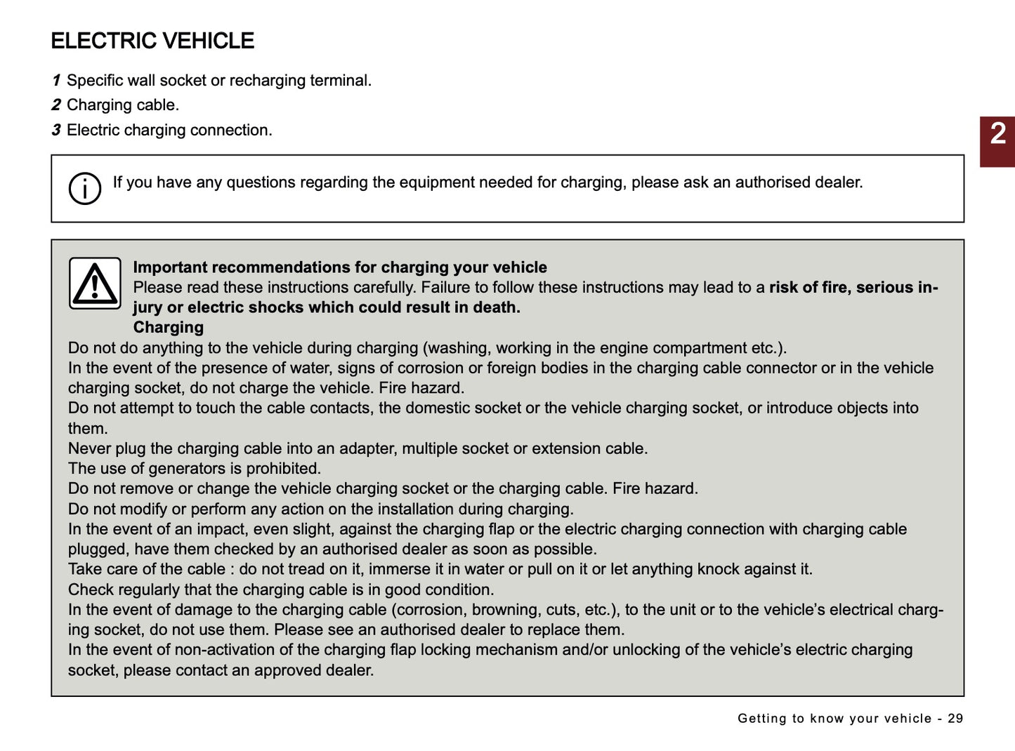 2026 Dacia Spring Electric Owner's Manual | English