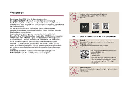 2026 DS Automobiles DS 3 Owner's Manual | German