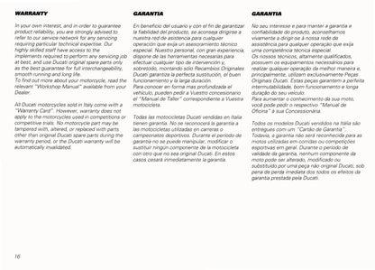 1998 Ducati 916/748 Owner's Manual | English