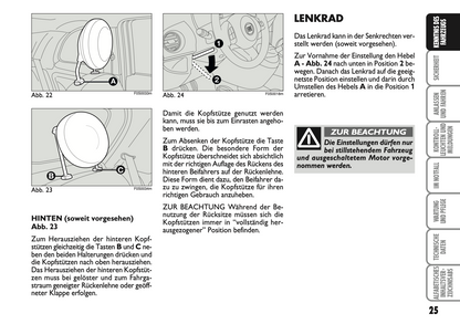 2007-2008 Fiat 500 Bedienungsanleitung | Deutsch