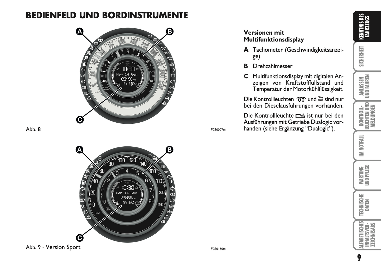 2007-2008 Fiat 500 Bedienungsanleitung | Deutsch