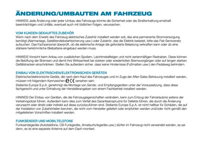 2026 Fiat 500 Owner's Manual | German